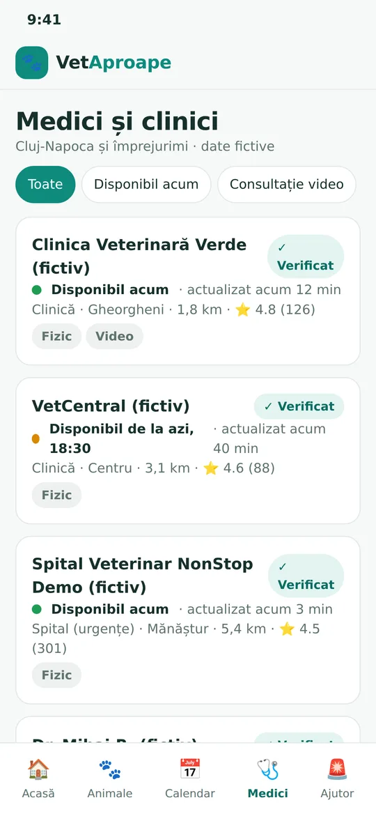 Medici disponibili acum
